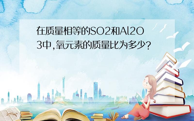 在质量相等的SO2和Al2O3中,氧元素的质量比为多少?