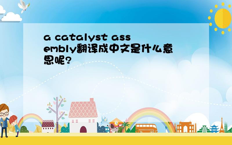 a catalyst assembly翻译成中文是什么意思呢?