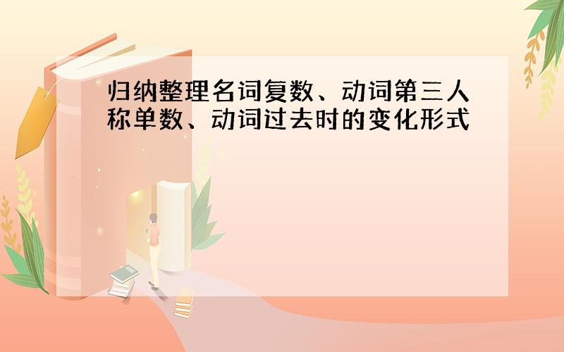 归纳整理名词复数、动词第三人称单数、动词过去时的变化形式