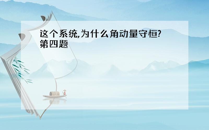 这个系统,为什么角动量守恒?第四题