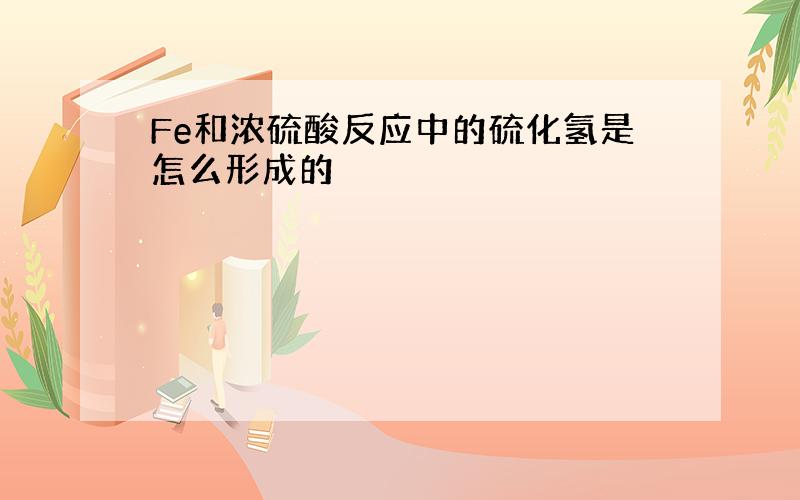 Fe和浓硫酸反应中的硫化氢是怎么形成的