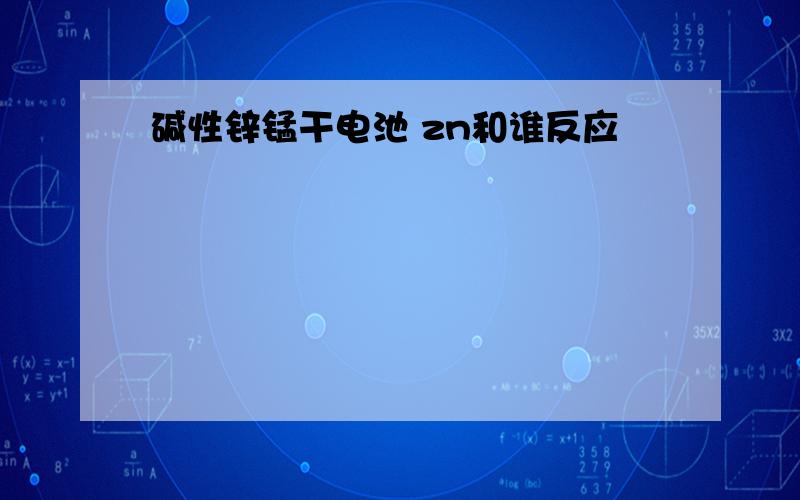 碱性锌锰干电池 zn和谁反应