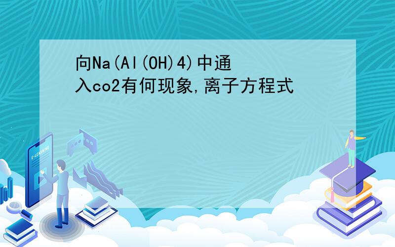 向Na(Al(OH)4)中通入co2有何现象,离子方程式