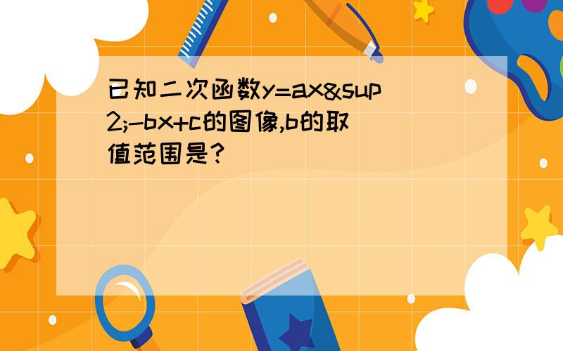 已知二次函数y=ax²-bx+c的图像,b的取值范围是?