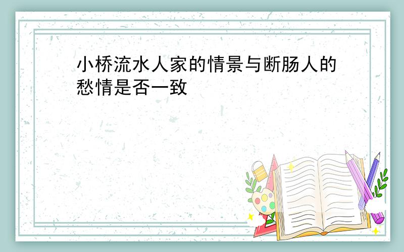 小桥流水人家的情景与断肠人的愁情是否一致