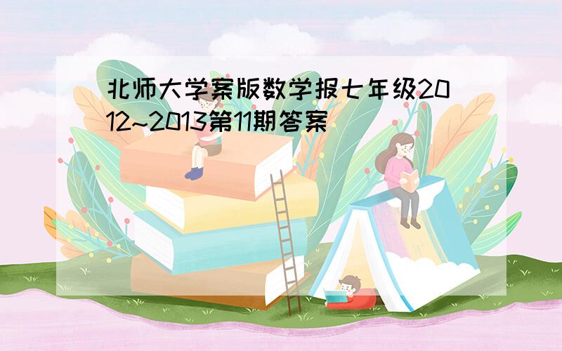 北师大学案版数学报七年级2012~2013第11期答案