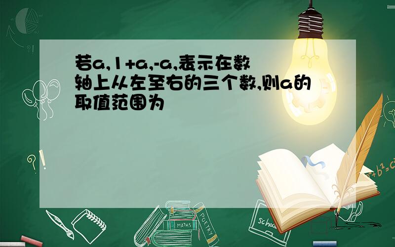 若a,1+a,-a,表示在数轴上从左至右的三个数,则a的取值范围为