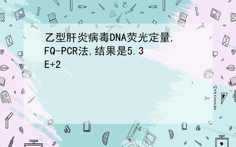 乙型肝炎病毒DNA荧光定量,FQ-PCR法,结果是5.3E+2