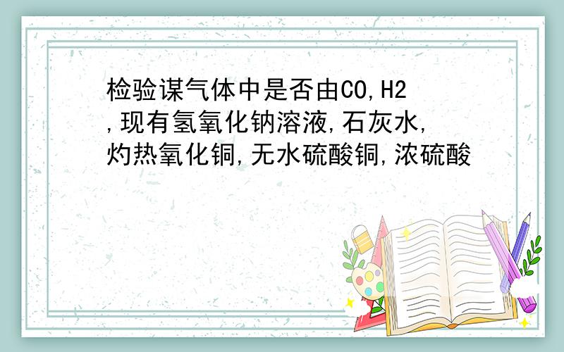 检验谋气体中是否由CO,H2,现有氢氧化钠溶液,石灰水,灼热氧化铜,无水硫酸铜,浓硫酸