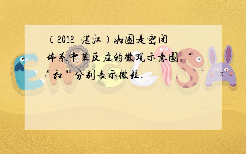 （2012•湛江）如图是密闭体系中某反应的微观示意图，“”和“”分别表示微粒．