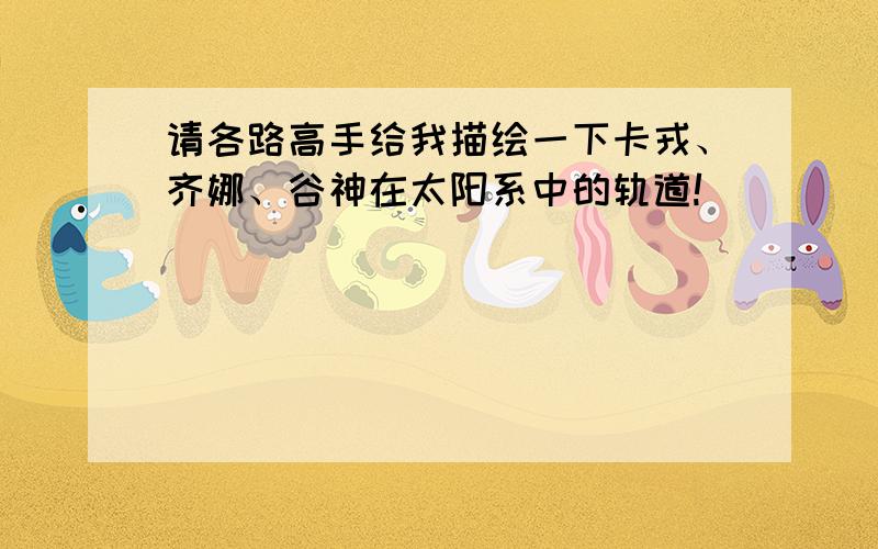 请各路高手给我描绘一下卡戎、齐娜、谷神在太阳系中的轨道!