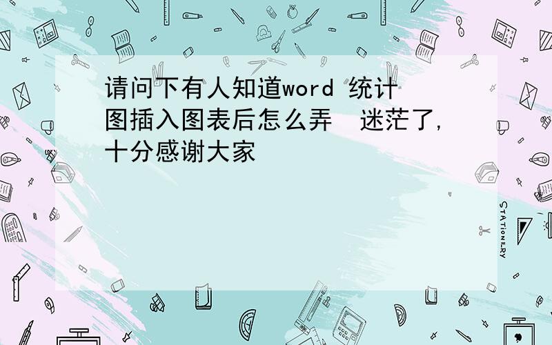 请问下有人知道word 统计图插入图表后怎么弄　迷茫了,十分感谢大家