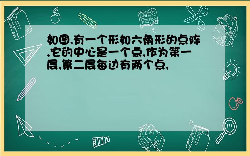 如图,有一个形如六角形的点阵,它的中心是一个点,作为第一层,第二层每边有两个点,