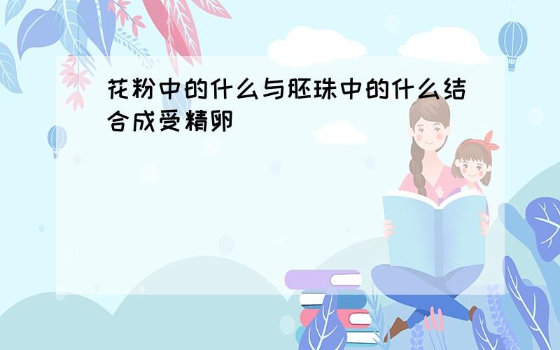 花粉中的什么与胚珠中的什么结合成受精卵