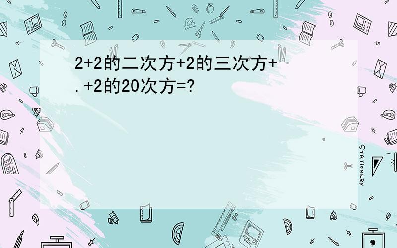 2+2的二次方+2的三次方+.+2的20次方=?