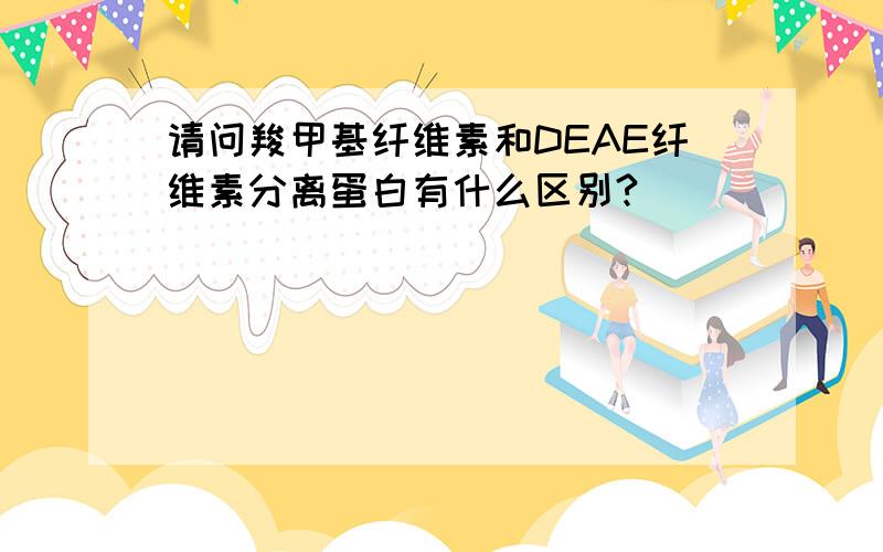 请问羧甲基纤维素和DEAE纤维素分离蛋白有什么区别?