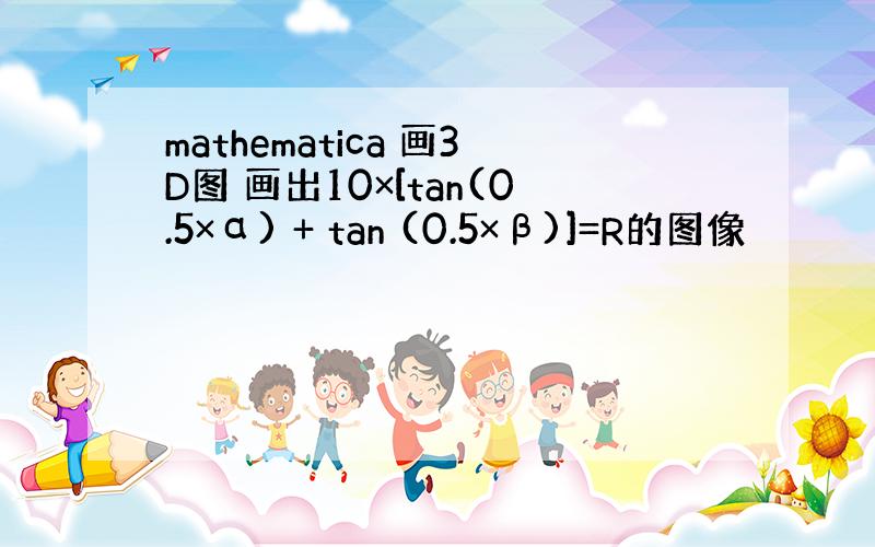 mathematica 画3D图 画出10×[tan(0.5×α) + tan (0.5×β)]=R的图像