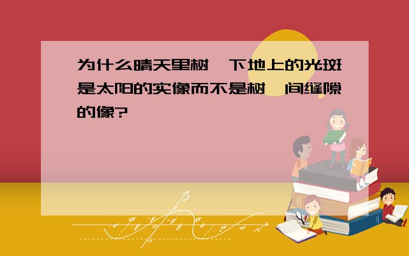 为什么晴天里树荫下地上的光斑是太阳的实像而不是树荫间缝隙的像?