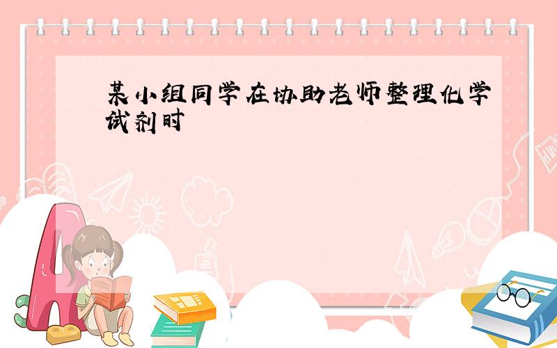 某小组同学在协助老师整理化学试剂时