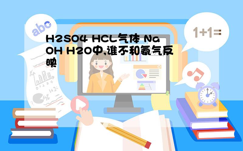 H2SO4 HCL气体 NaOH H2O中,谁不和氨气反映