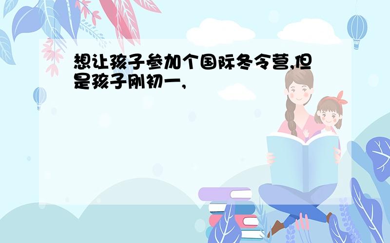 想让孩子参加个国际冬令营,但是孩子刚初一,