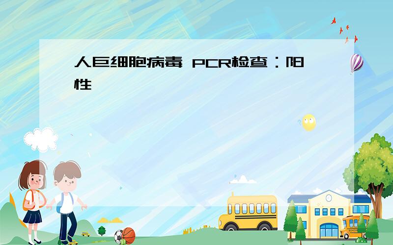 人巨细胞病毒 PCR检查：阳性