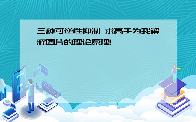 三种可逆性抑制 求高手为我解释图片的理论原理!