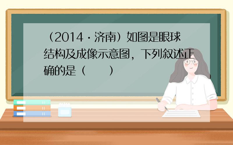 （2014•济南）如图是眼球结构及成像示意图，下列叙述正确的是（　　）