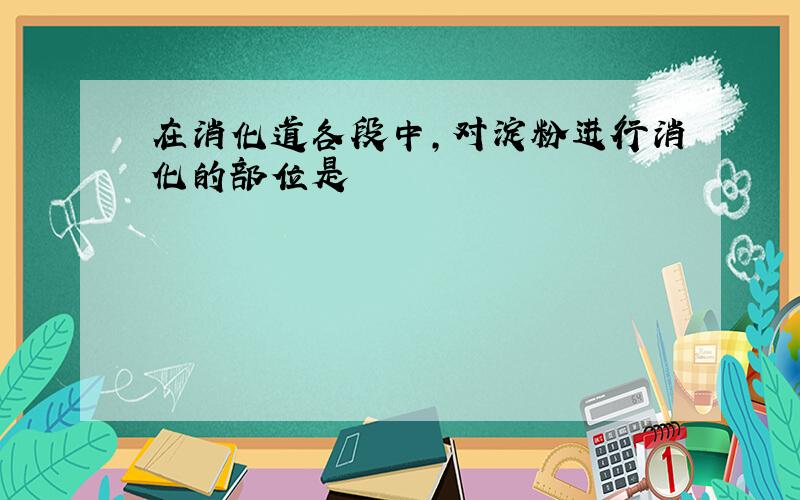 在消化道各段中,对淀粉进行消化的部位是