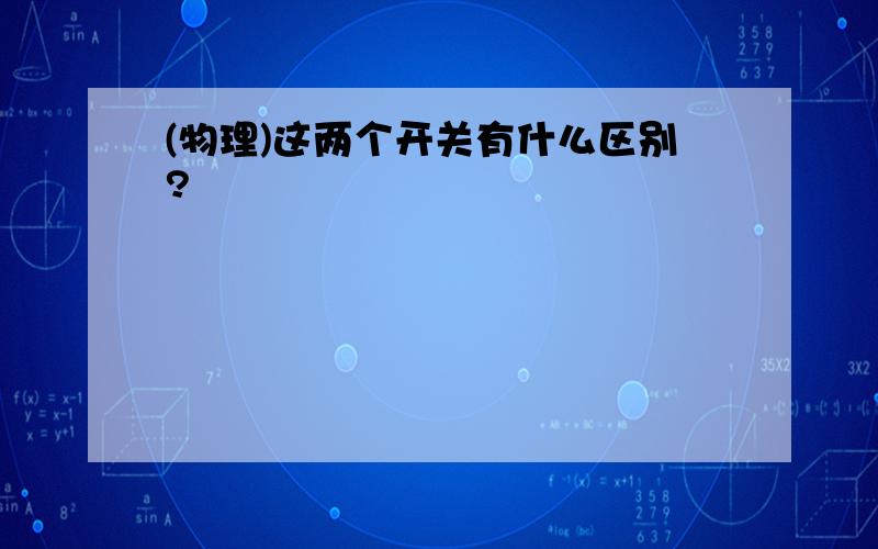 (物理)这两个开关有什么区别?