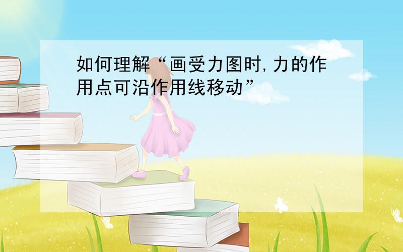 如何理解“画受力图时,力的作用点可沿作用线移动”