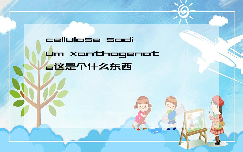 cellulose sodium xanthogenate这是个什么东西