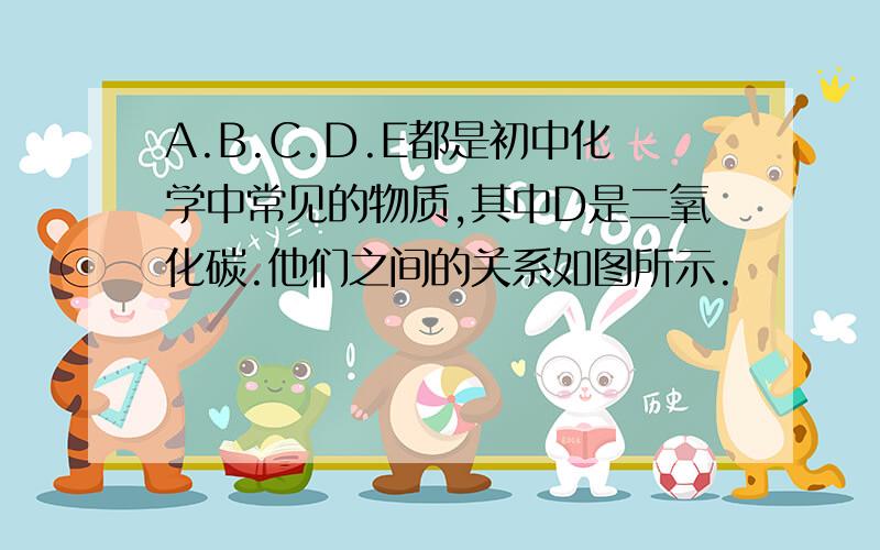 A.B.C.D.E都是初中化学中常见的物质,其中D是二氧化碳.他们之间的关系如图所示.