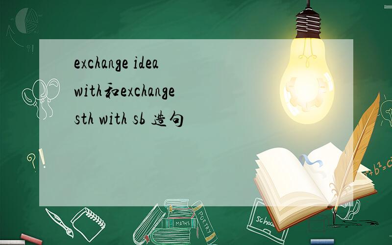 exchange idea with和exchange sth with sb 造句