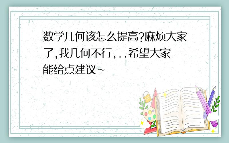 数学几何该怎么提高?麻烦大家了,我几何不行,..希望大家能给点建议~