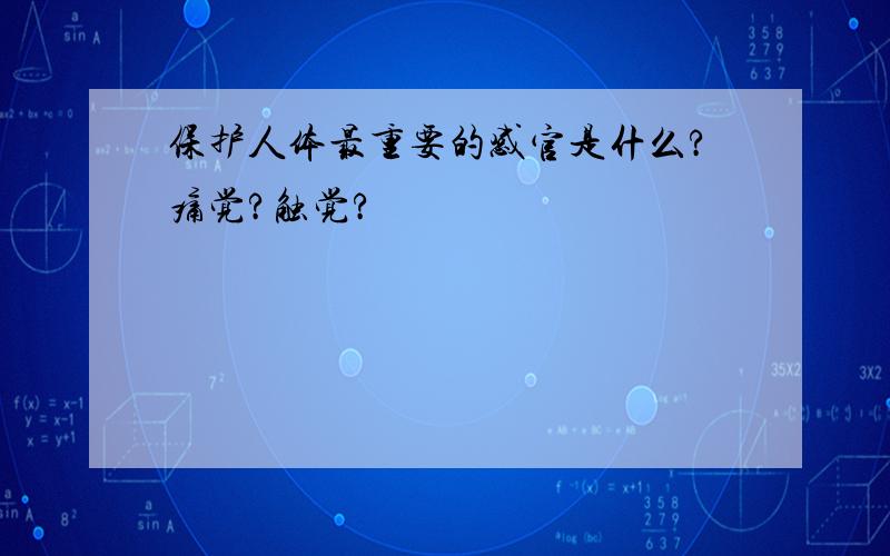 保护人体最重要的感官是什么?痛觉?触觉?