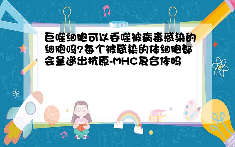 巨噬细胞可以吞噬被病毒感染的细胞吗?每个被感染的体细胞都会呈递出抗原-MHC复合体吗