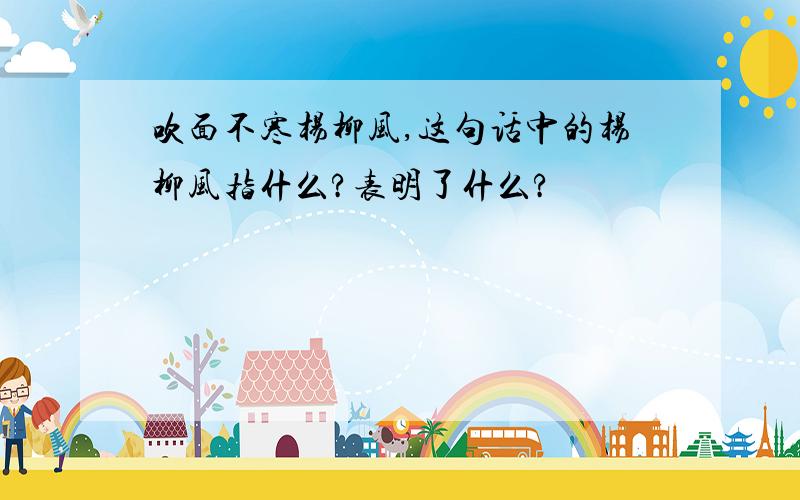 吹面不寒杨柳风,这句话中的杨柳风指什么?表明了什么?