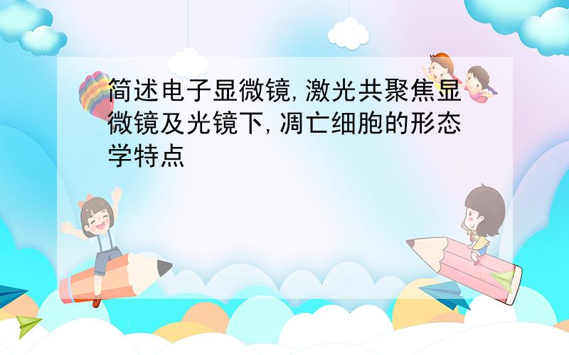 简述电子显微镜,激光共聚焦显微镜及光镜下,凋亡细胞的形态学特点