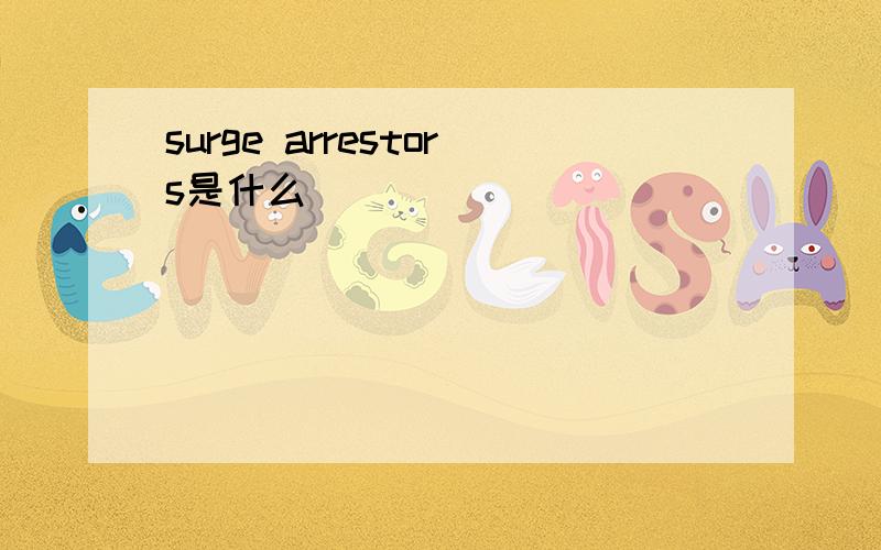 surge arrestors是什么