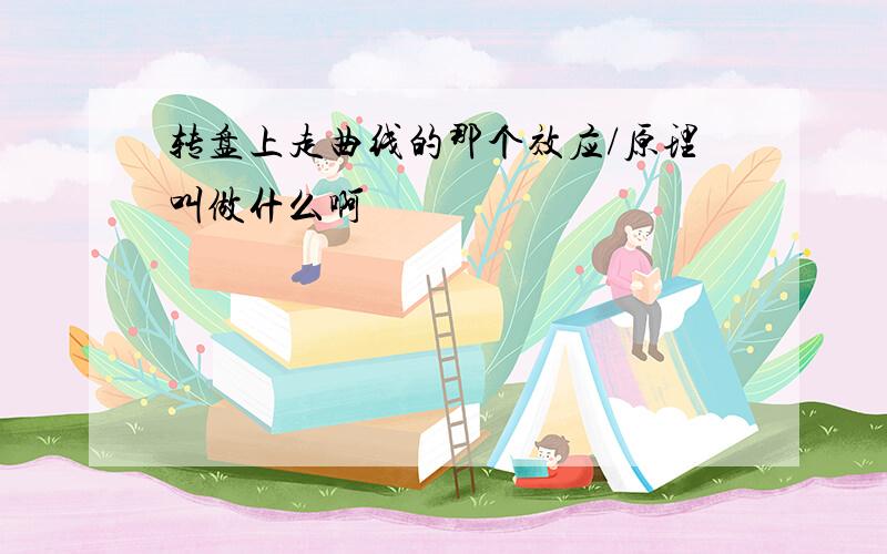 转盘上走曲线的那个效应/原理叫做什么啊