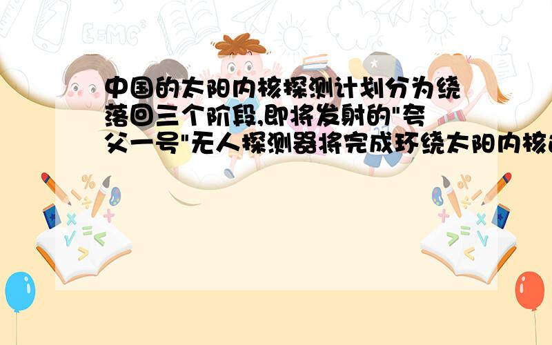 中国的太阳内核探测计划分为绕落回三个阶段,即将发射的