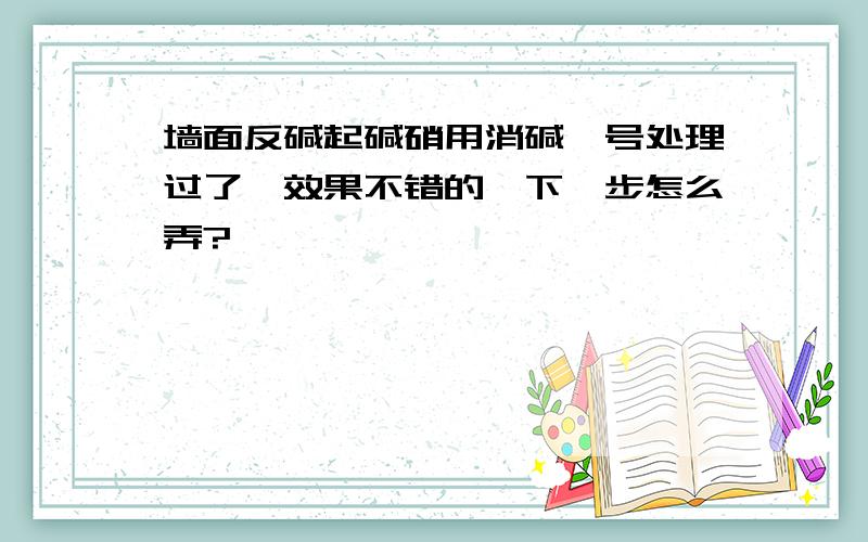 墙面反碱起碱硝用消碱一号处理过了,效果不错的,下一步怎么弄?