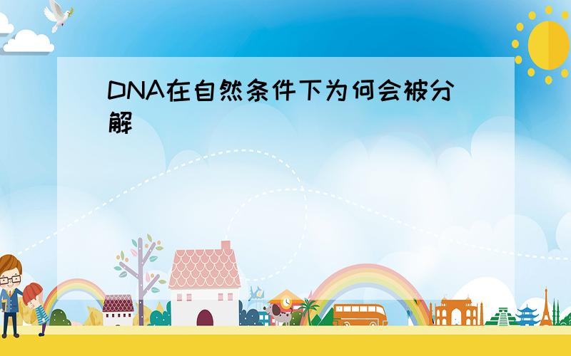 DNA在自然条件下为何会被分解