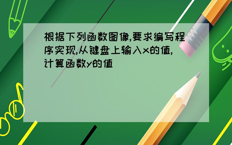 根据下列函数图像,要求编写程序实现,从键盘上输入x的值,计算函数y的值