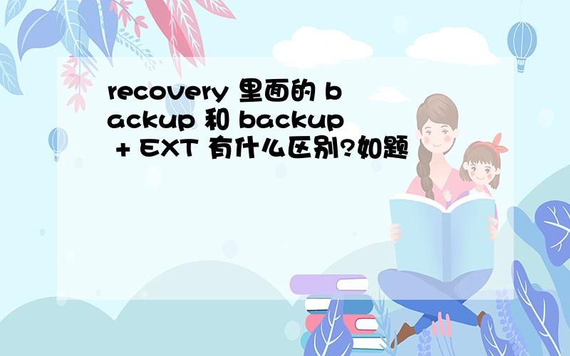 recovery 里面的 backup 和 backup + EXT 有什么区别?如题