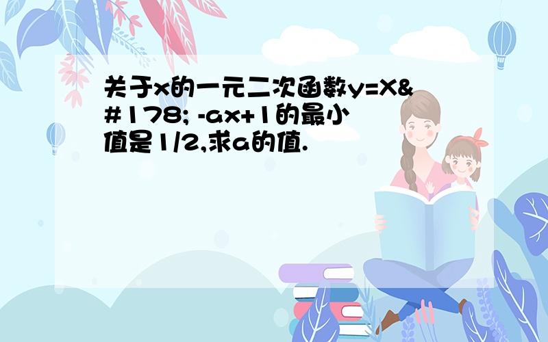 关于x的一元二次函数y=X² -ax+1的最小值是1/2,求a的值.