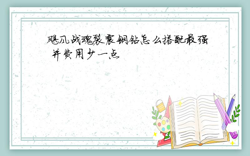 飓风战魂裂震钢钻怎么搭配最强 并费用少一点