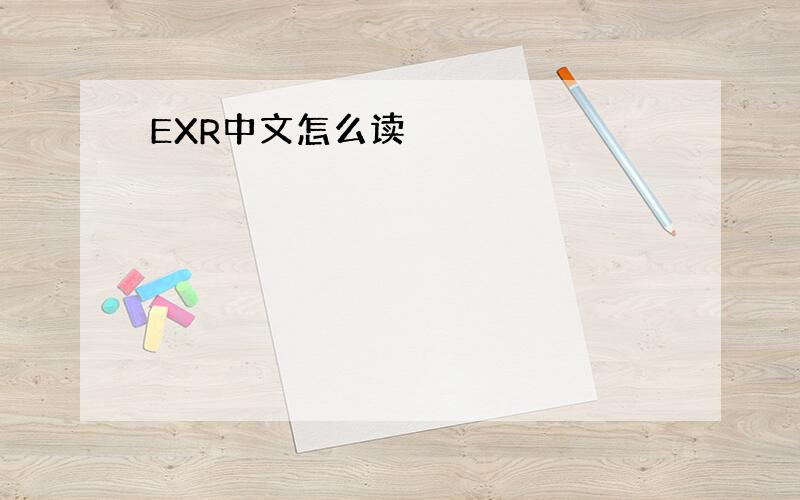 EXR中文怎么读