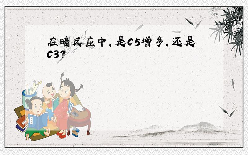 在暗反应中,是C5增多,还是C3?